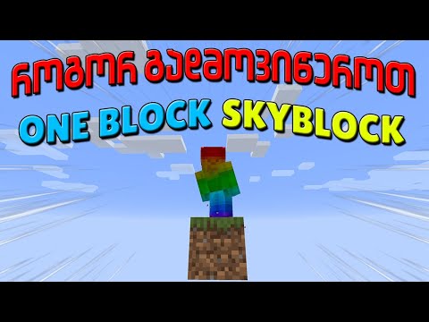 როგორ გადმოვიწეროთ ONE BLOCK SKYBLOCK? (Tutorial)